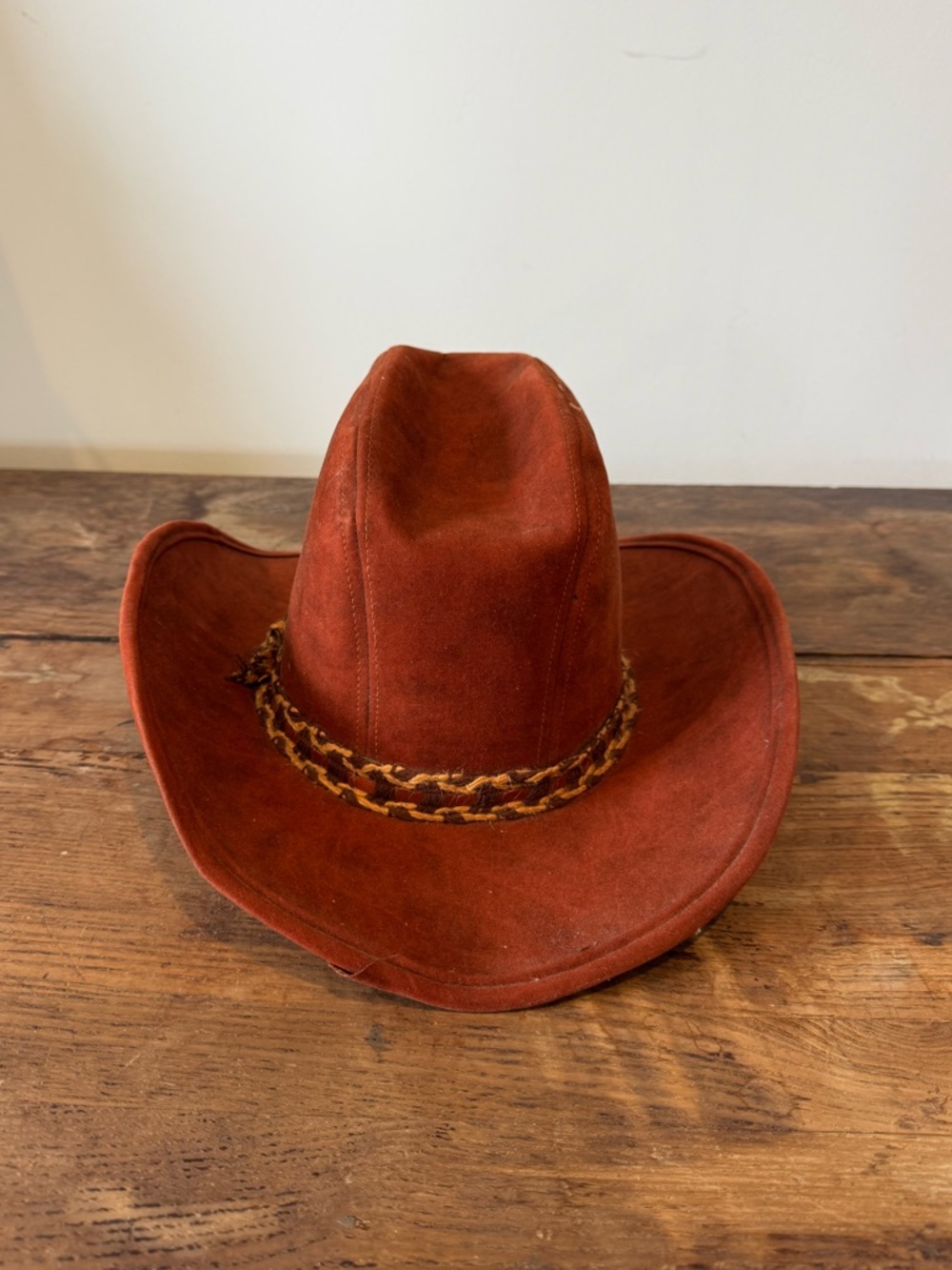 Vintage Artel Rust Colored Western Hat with Band Boys Size Meidum